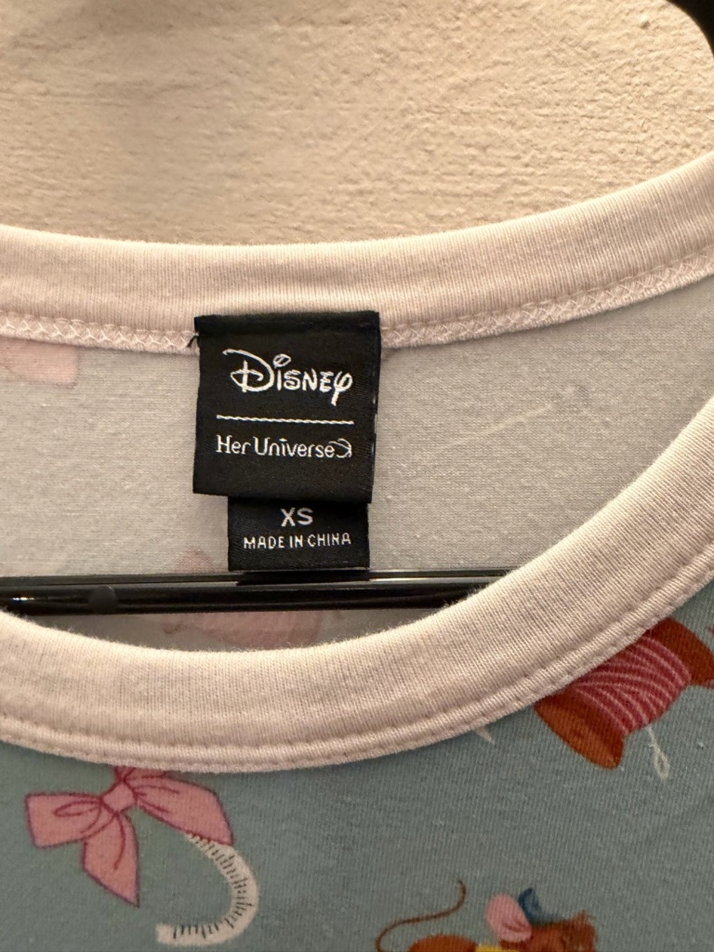 Disney Her Universe Cinderella Mice Gus Jaq Dress Blue XS Short Sleeve Pockets - Picture 2 of 5